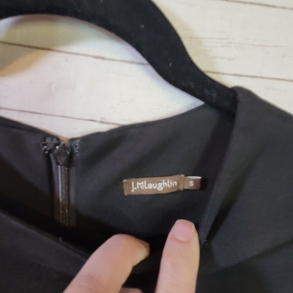 J.McLaughlin Short Sleeve Dress w Lime Green Geo Houndstooth Print, sz Small - Picture 5 of 12